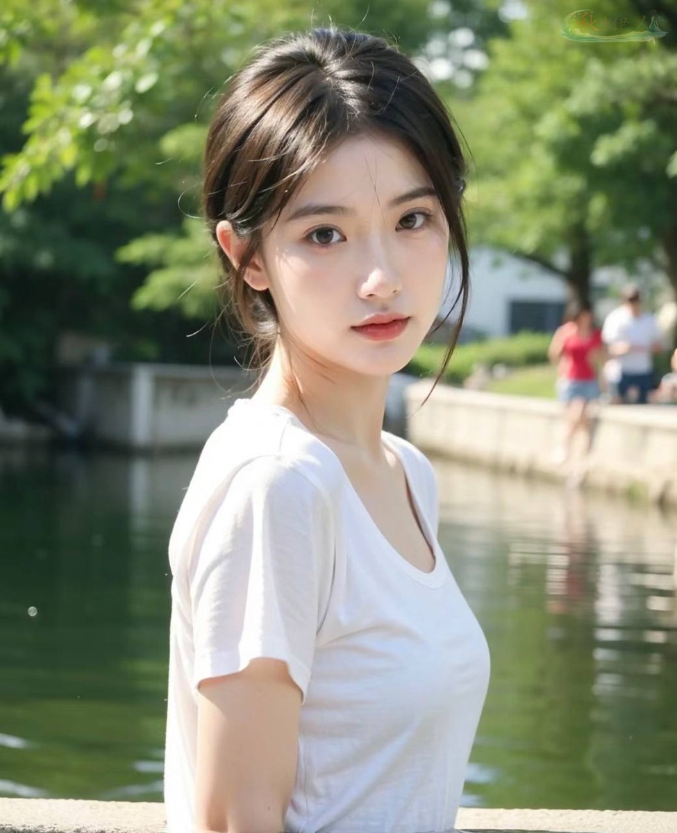 广州皮肤白皙A4腰少女街拍