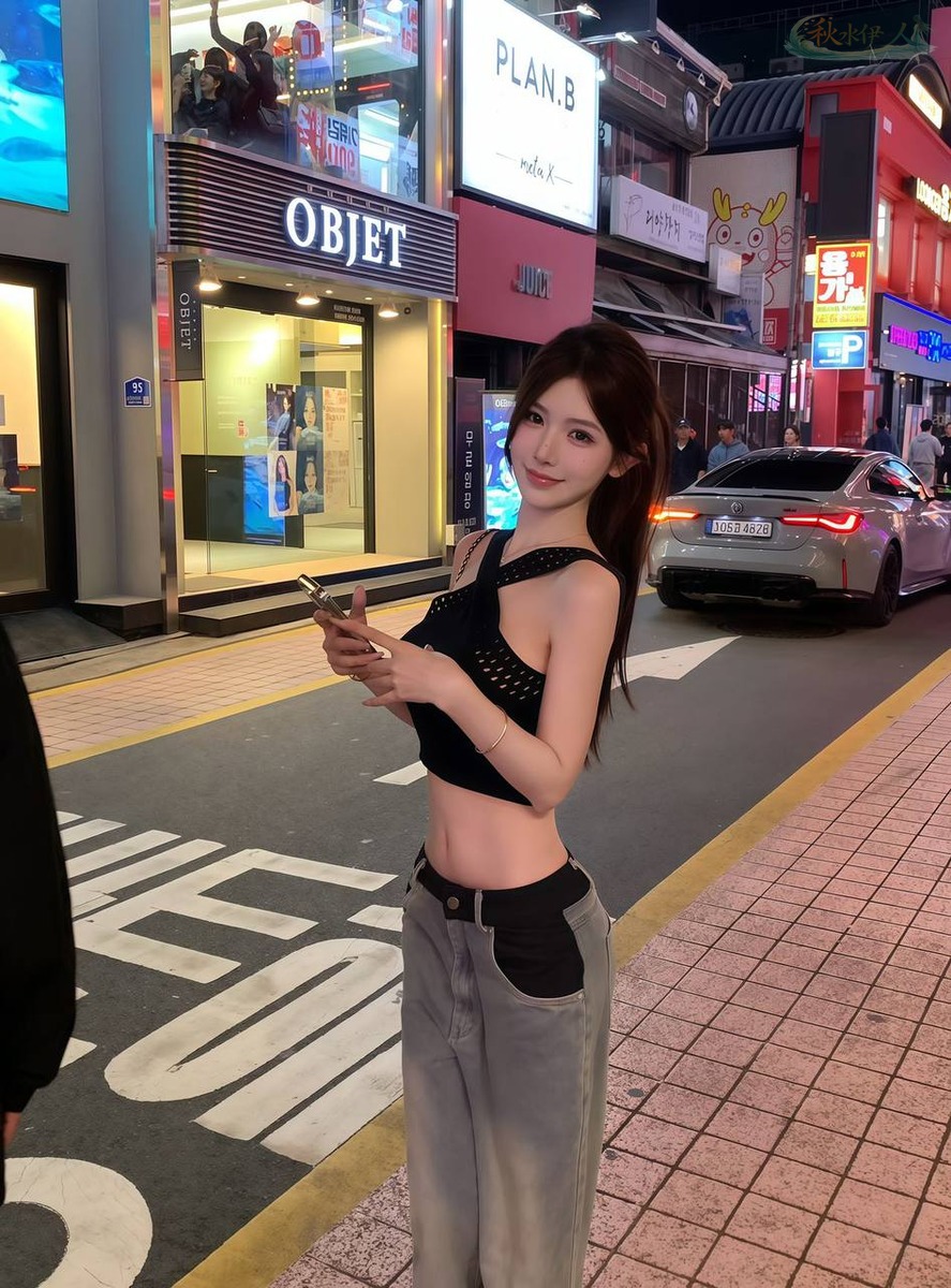 广州模特街拍冷白皮皮肤好