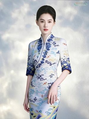 北京海航空乘模特雪白肌肤正面